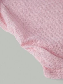 Sweetra Waffle Lace Patchwork T-Shirt Y2K Outfit 