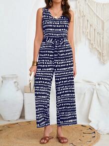 EMERY ROSE 女款 V 領無袖隱藏式口袋連身褲 - 彩色 - 查看 5