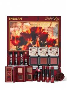 SHEGLAM Ember Rose Collection Valentinstagsgeschenk Rosa Lipgloss Rosa Rouge Lippenstift Lidschatten Make-Up-Set Rote Make-Up-Kollektion Abschluss Geburtstag Urlaub Sommer Herbst Autumn Y2K Schick Mode Damen Marke Make-Up Kosmetik SchöNheit Party Strand Reise Camping DraußEn Schule Campus Ausflug Festivals Dekoration Geschenk PräSent Rose MäDchen Cosplay Beste Farbe Charme AtmosphäRe