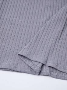 SHEIN Unity Của phụ nữ Xu hướng: Cắt giảm Quây Đầm - Xám - Xem 4