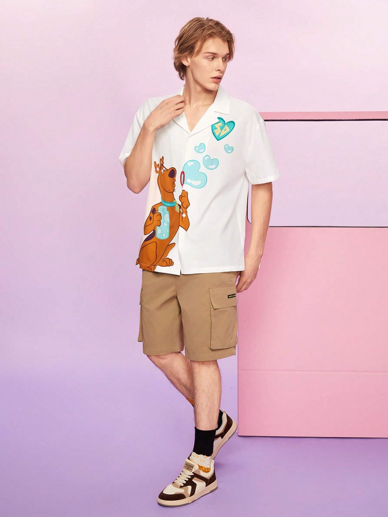 Scooby Doo Merch SCOOBY-DOO Oversized Hoodiedeken Voor Mannen En Vrouwen - Officiële Merchandise Bruin - Fleece Deken Met Capuchon En Zakken One Piece Hoodie