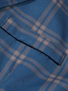 Manfinity Mode Men's Checked Single-Breasted Suit Jacket - Blue - View 5