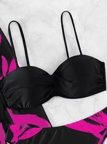 Swim Vcay Summer Beach Women's Printed Two-Piece Bikini Set(Set Print Is Random) - Hot Pink - View 4