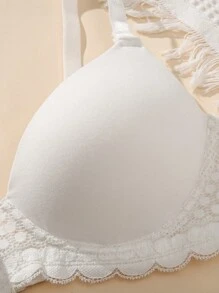 Moonlight&Mama Maternity Contrast Lace Bra Underwear, 3pcs/Set Lingerie Bra