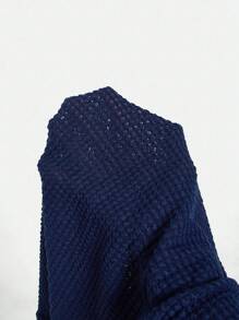 SHEIN LUNE T-shirt Unicolore Manches Chauve-Souris Croisé Ourlet