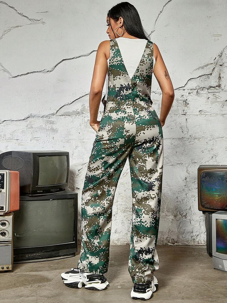Fashionable Casual Street-Style Personalized Women's Overalls