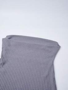 SHEIN Unity Của phụ nữ Xu hướng: Cắt giảm Quây Đầm - Xám - Xem 6