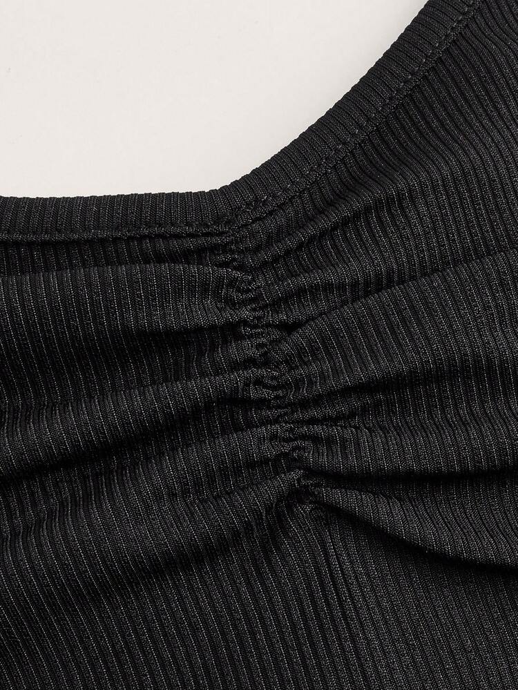 Women's Backless Short Sleeve T-Shirt With Tie Design