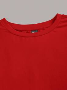 SHEIN EZwear 2 件套女士休闲纯色圆领长袖修身 T 恤，适合春秋季节 - 彩色 - 查看 5