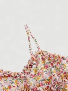 SHEIN MOD Vestido Con Tirantes Finos Y Estampado Floral - Multicolor - Ver 3
