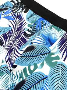 男士四入組多彩葉子印花緊身短褲 - 彩色 - 查看 3