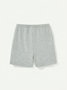 Cozy Pixies 4pcs Baby Girl Soft Knit Casual Solid Color Shorts Set