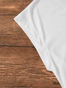 EMERY ROSE Lässiges V-Ausschnitt Pullover Oberteil für Frauen mit Hund Herz Grafik, geeignet für den Sommer