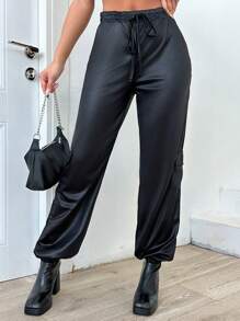 RueChic Women'S Drawstring Waist And Cuff Pants