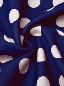 SHEIN Unity Women's Random Polka Dot Printed Skirt - Navy Blue - View 5