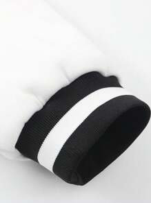 Manfinity Homme Men's Plus Size Baseball Jacket With Letter Print - Multicolor - View 5