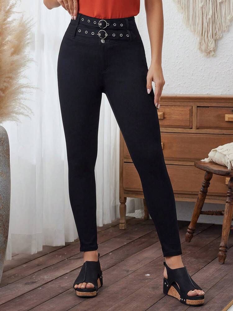 Women's Fashionable Casual Solid Color Skinny Long Pants Fall Cloth For Women
