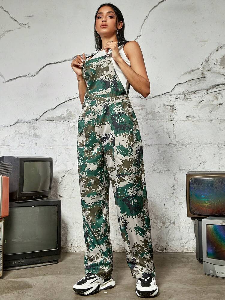 Fashionable Casual Street-Style Personalized Women's Overalls