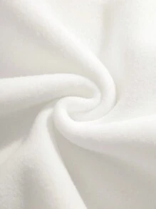 SHEIN EZwear 女士豹紋和心形印花帽衫 - 白色 - 查看 9