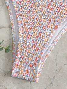 Smocked Bikini Set - Multicolor - View 3
