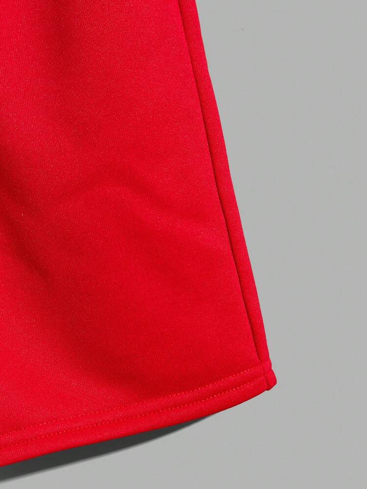 Boys' Holiday Coconut Tree Pattern Round Neck Pullover Short-Sleeved Tops And Shorts Suit