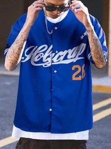 Aesthetic Post 男款數位印花短袖襯衫