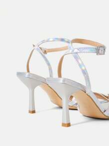 CUCCOO SZL Women'S Fashionable High-Heeled Sandals, Versatile Style - Silver - View 3