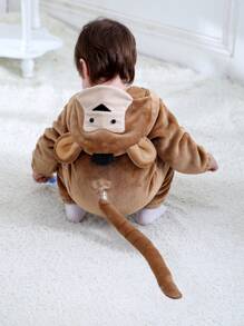 SHEIN Baby Monkey-Shaped Costume - Brown - View 2