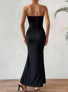 Calvaya Elegant Mermaid Strapless Dress Maxi Women Outf Long Dress