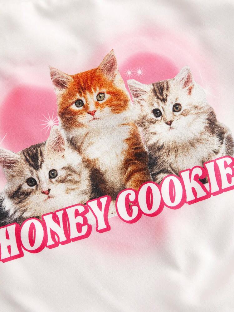 Kidcore Cat Print Animal Print Skort Summer Women Concert Outfits Concert