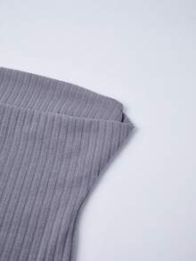 SHEIN Unity Của phụ nữ Xu hướng: Cắt giảm Quây Đầm - Xám - Xem 3