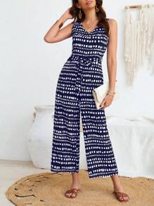 EMERY ROSE 女款 V 領無袖隱藏式口袋連身褲 - 彩色 - 查看 3