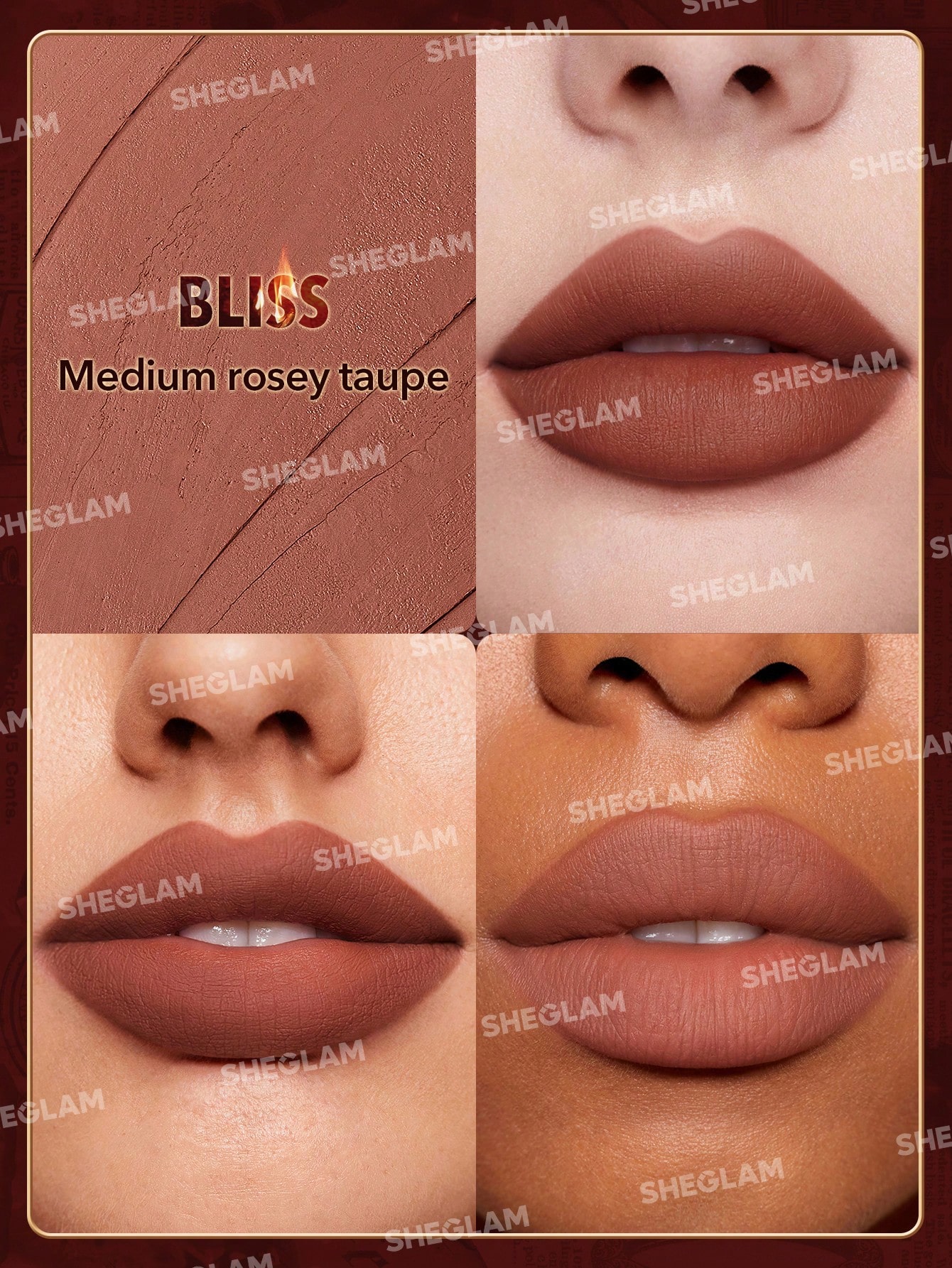 Dynamatte Boom Long-Lasting Matte Lipstick (Ember Rose Ver.)-Bliss 3