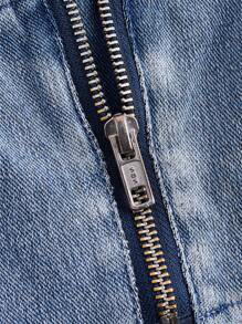 SHEIN MOD Women's Drawstring Asymmetrical Hem Denim Cami Top Blue