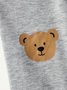 Cozy Pixies Baby Boy Casual Bear Print Long Pants Set - Multicolor - View 3