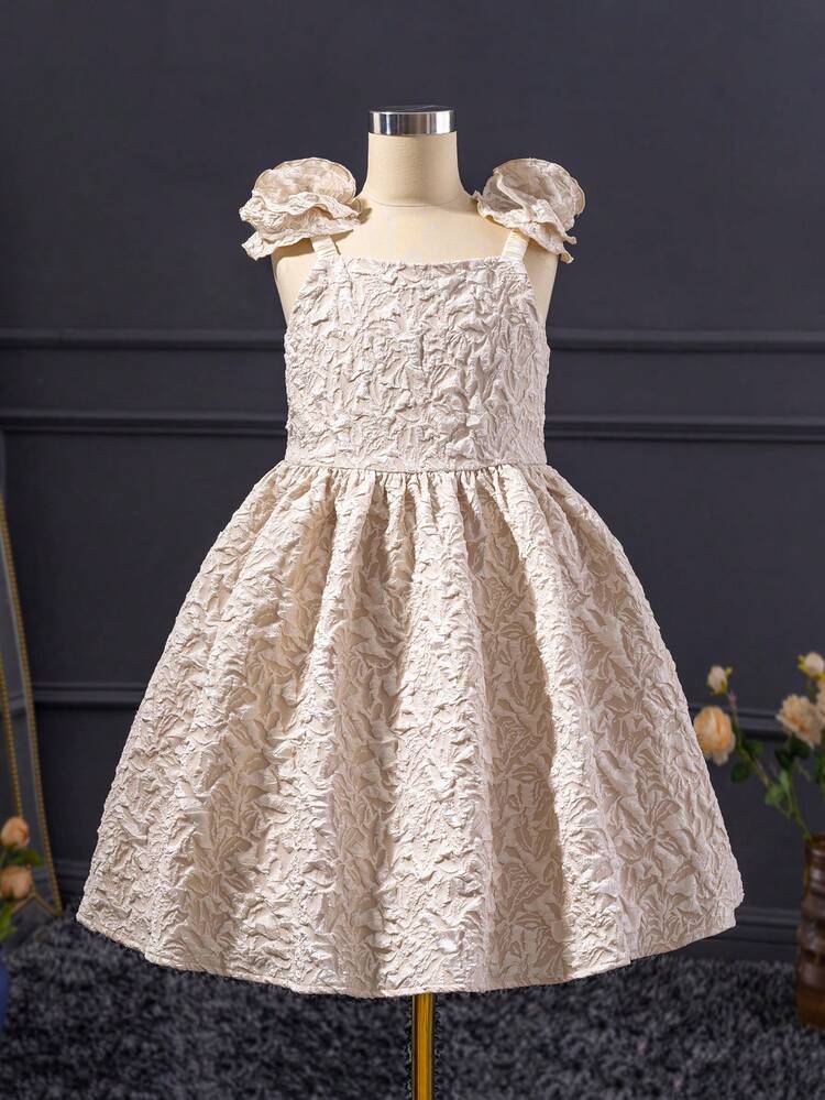 Tween Girls' Wedding Season Jacquard Woven Cami Dress