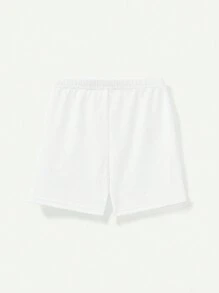 Cozy Pixies 4pcs Baby Girl Soft Knit Casual Solid Color Shorts Set
