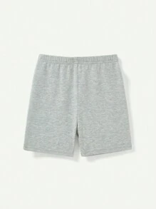 Cozy Pixies 4pcs Baby Girl Soft Knit Casual Solid Color Shorts Set