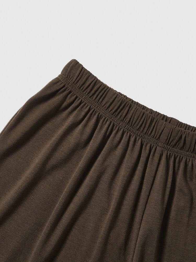 Women's Full Printed Round Neck Long Sleeve Top And Pants Set Fall Cloth For Women