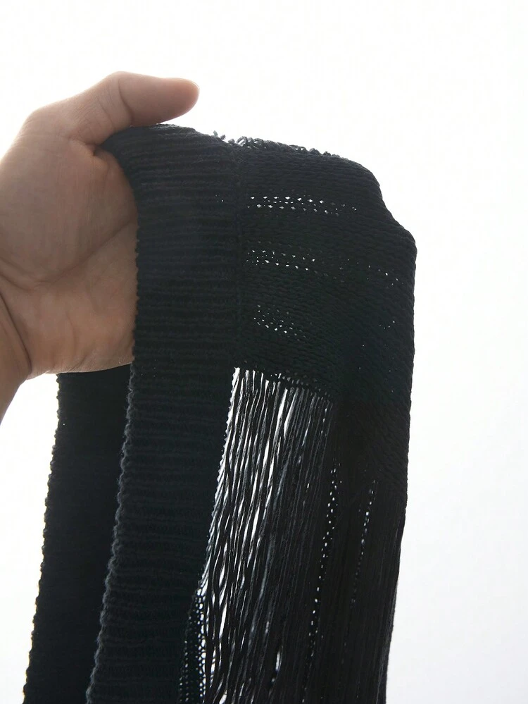 Plus Size Women's Hollow Out Halter Neck 2pcs/Set Cover Up Top Music Festival Summer