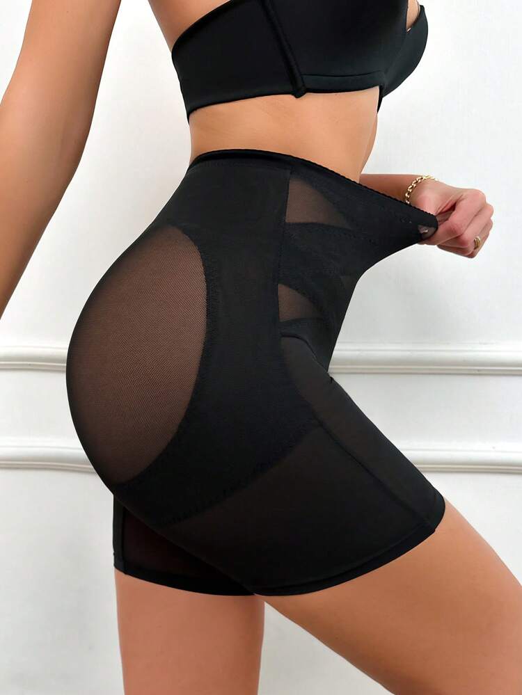 1pc Women's High Waist Breathable Tummy Control Butt Lifter Shapewear Shorts