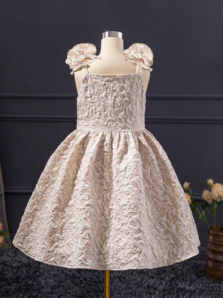 Tween Girls' Wedding Season Jacquard Woven Cami Dress