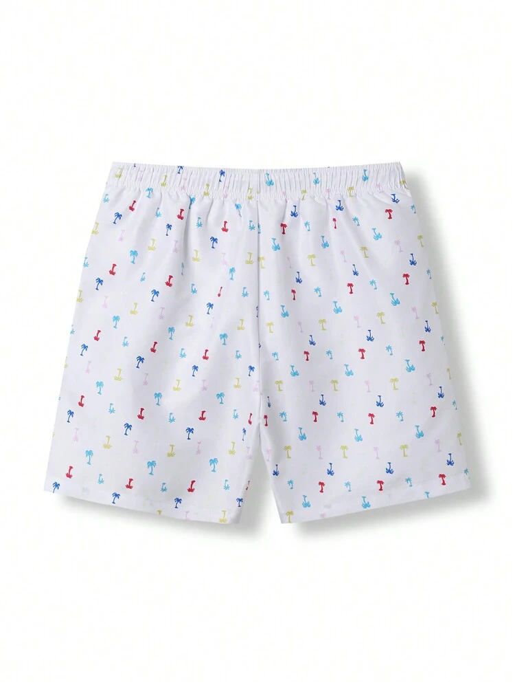 Men's Shorts With Coconut Tree Pattern All Over For Beach