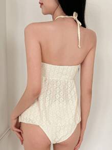 DAZY Women's Halter Neck Tankini Top Summer Vacation