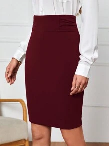 EMERY ROSE 女式修身款膝上鉛筆裙,適合夏季