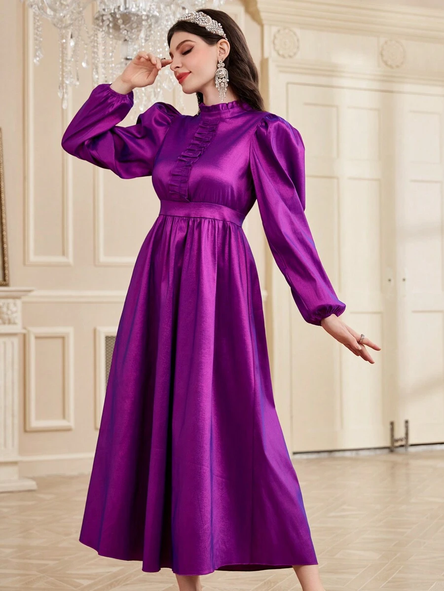 Modelyn Women's Elegant Purple Dress - Purple - View 1