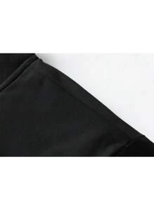 Chaqueta De Hombre Con Cuello De Béisbol De Moda - Negro - Ver 5