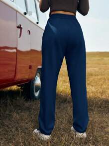 In My Nature Women's Outdoor Sports Softshell Pants - Navy Blue - View 2
