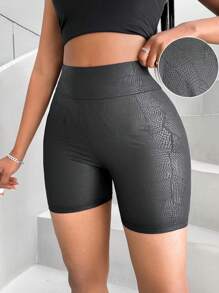 VaVaBold 短款打底褲 - 黑色 - 查看 1