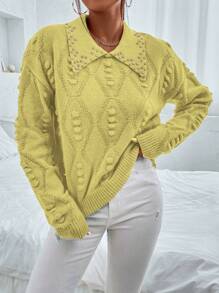 EMERY ROSE Langärmliger Pullover Mit Perlen-details